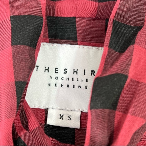 The Shirt by Rochelle Behrens The French Bow Shirt in Red/Black Size XS - Picture 5 of 7